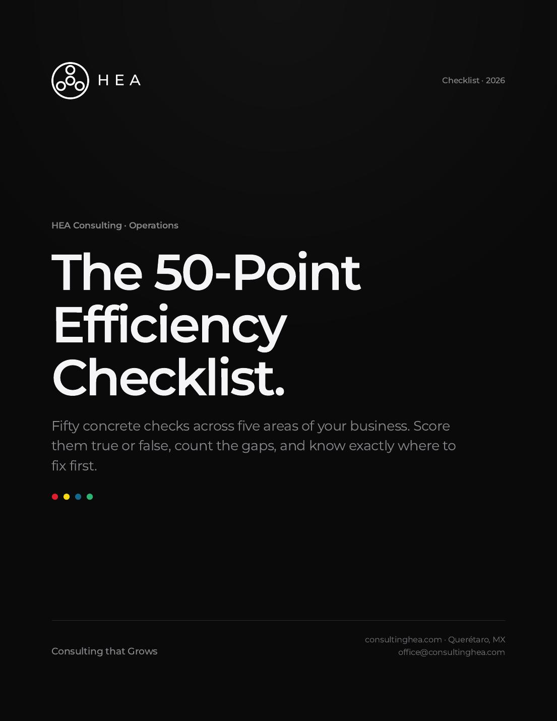 50-Point Business Efficiency Checklist